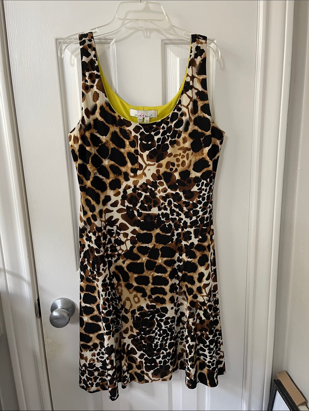 Kelly & Diane Leopard Print Tank Dress in Brown & Black